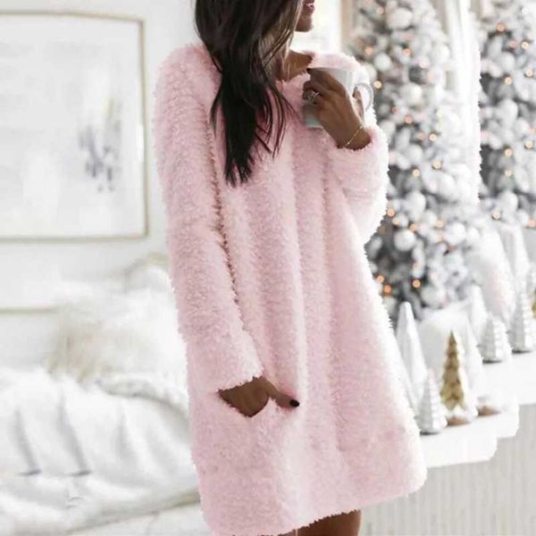 

winter plush loose women's pullovers 2021 spring fashion long sleeves casual o neck cotton-blend white sweater for women, White;black