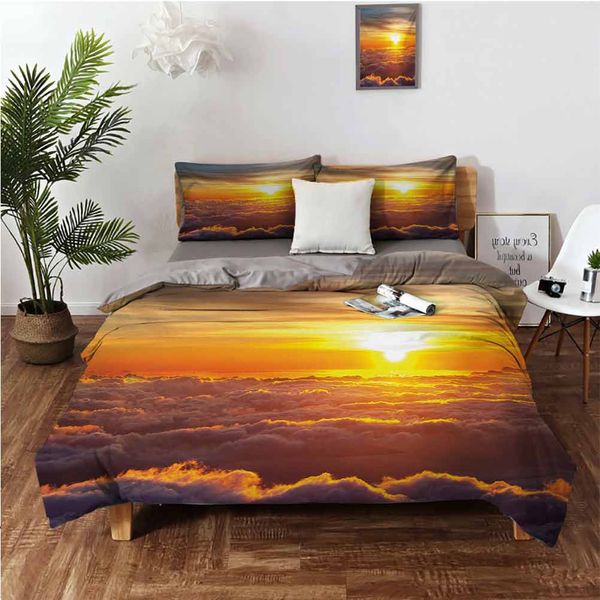 

sunset scenery over the clouds imaginary secret weather lands natural wonders on earthbedding 3-piece set