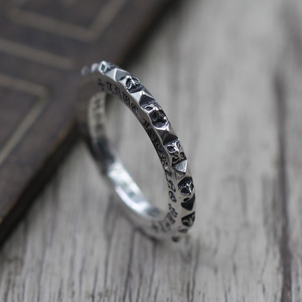 

925 sterling silver ring trend personality jewelry punk style hip-hop hip hop simple cross letter style 2019 new hot