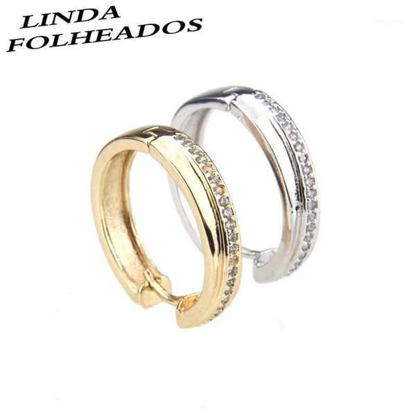 

gold/silver color corpper earring cubic zirconia earrings for women fashion party simple beautiful jewelry round earrings gifts1, Golden;silver