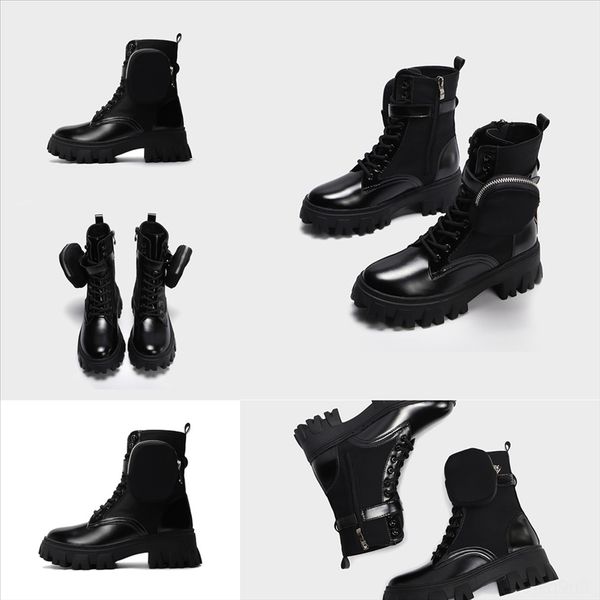 

mv6sl new fashion brand booties chunky boots women motorcycletire speed motorcycle boots boot lady boot luxury designer women, Black