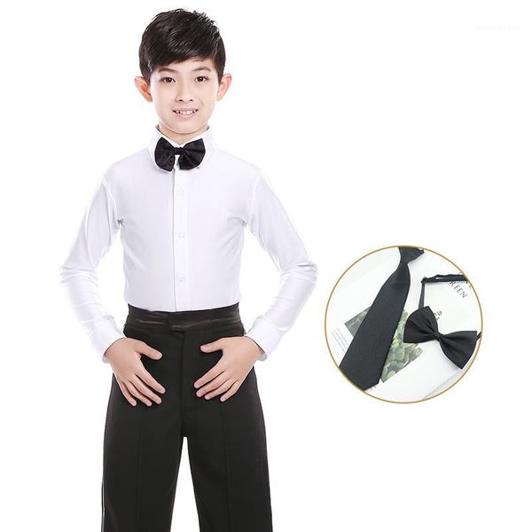 

white boys latin dance costumes shiny spandex modern ballroom tango rumba latin shirts1, Black;red