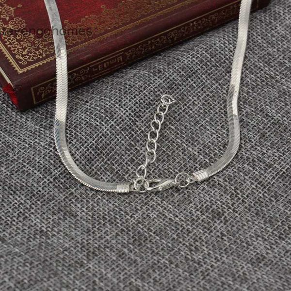 

flat short bone clavicle snake blade chain silver jewelry necklace for lovers