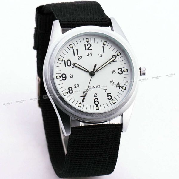 

quality 2020 new special price high canvas clothing men's watch leisure stainless steel round pointer watch, Slivery;brown