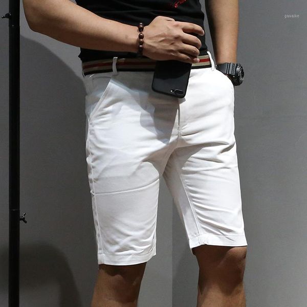 

large size men's shorts 2019 new solid color classic casual shorts black white slim business casual 38 40 421, White;black