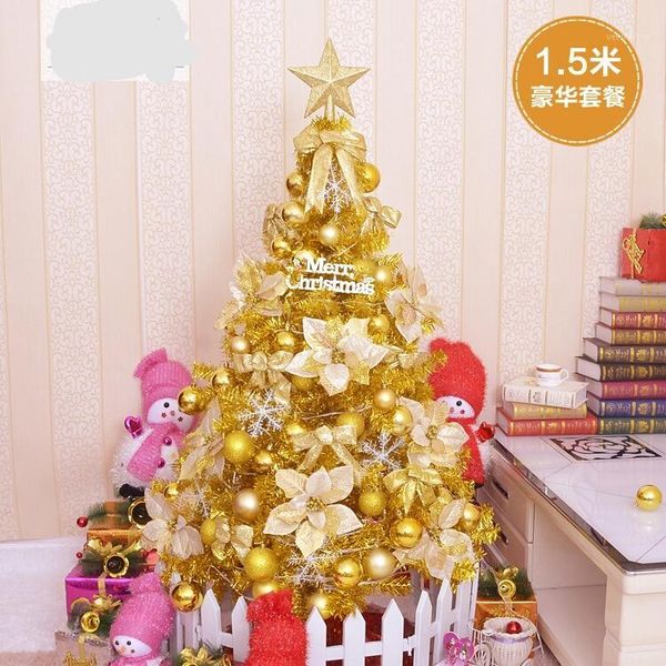 

christmas decorations golden tree 1.5/2.1 m for home arbol de navidad con luz led kerstboom sapin arvore natal1
