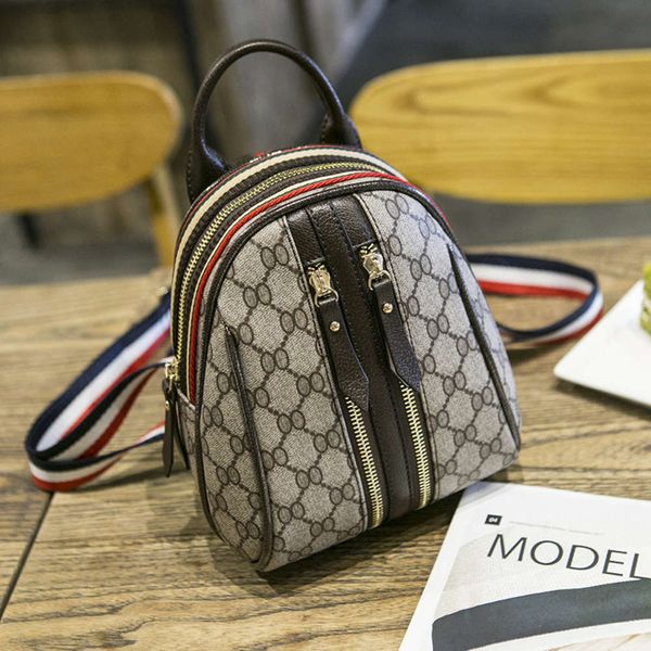 

luxurys designers 2021 new korean printing backpack fashion leather women's bag