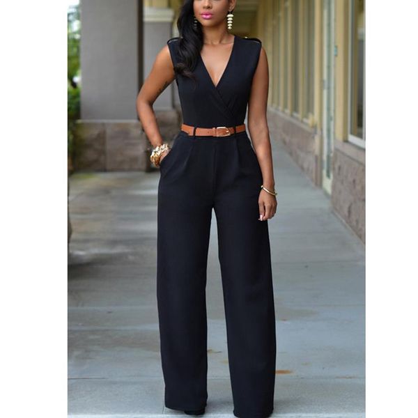 

женщины элегантный комбинезон sexy комбинезон v-образным вырезом без рукавов сыпучие ноги лето bodysuits mt1306 перевозка груза падения хоро, Black;white