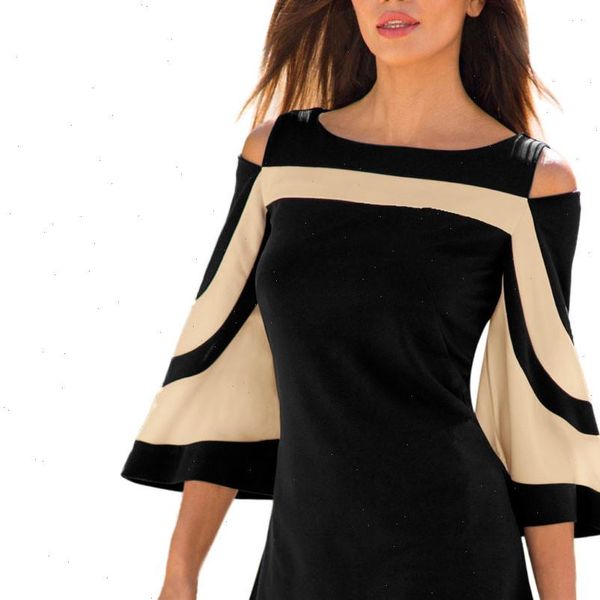 

women blouses long sleeve cold shoulder striped shirt tunic pullovber streetwear blusas mujer c2835, White