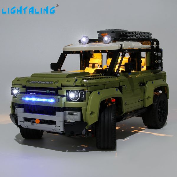 

lightaling led light kit for technic landrover defender vehicles toy building blocks compatible with 42110 ( lighting set only