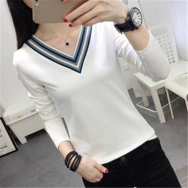 

2020 new style women t shirt women winter shirts, White