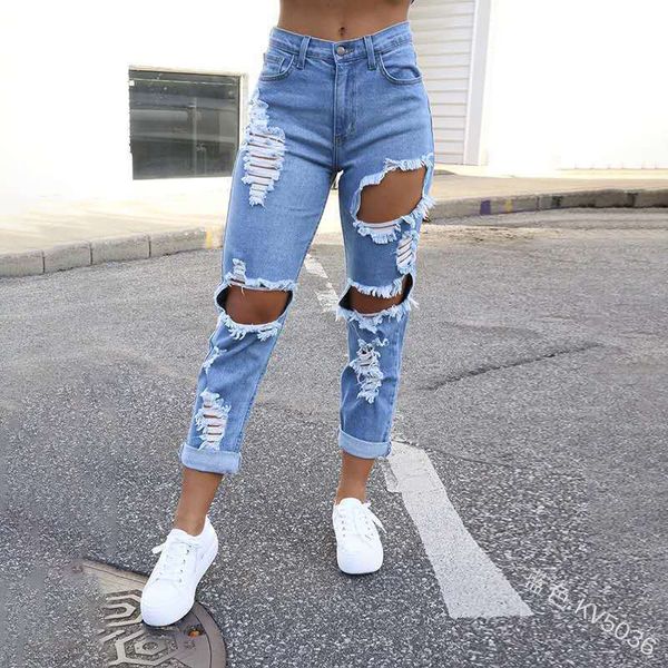

women's slim straight jeans, Blue