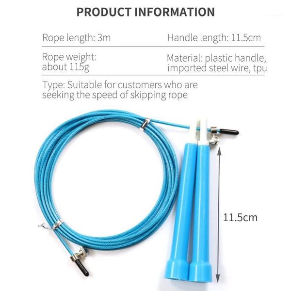 

jump ropes funny lovely rope plastic handle steel wire skipping 4color workout toy game adjustable skipping1