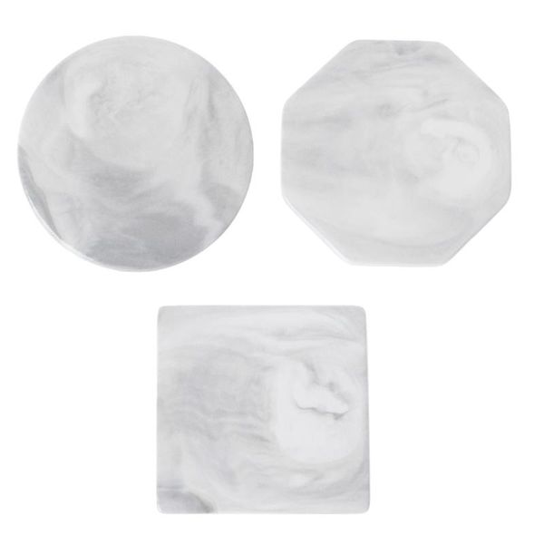 

marble grain plating ceramic cup mats desknon-slip home decorations
