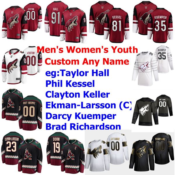 

arizona coyotes hockey jerseys womens eric comrie jersey antti raanta 18 christian dvorak 6 jakob chychrun lawson crouse custom stitched, Black;red