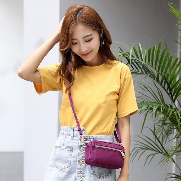 

2020 ladies handbag clutch bag nylon messenger bag waterproof women shoulder portable wallet for women