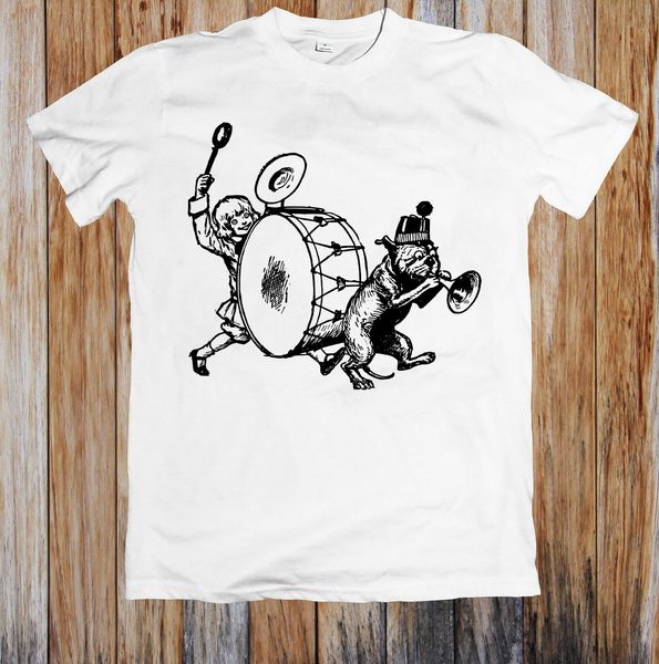 

boy and dog playing music funny t-shirt sport hooded sweatshirt hoodie