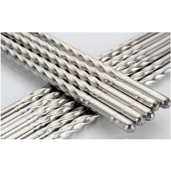 

500 pairs\pack stainless steel chopsticks anti-skip thread style dur wmtayd item_home