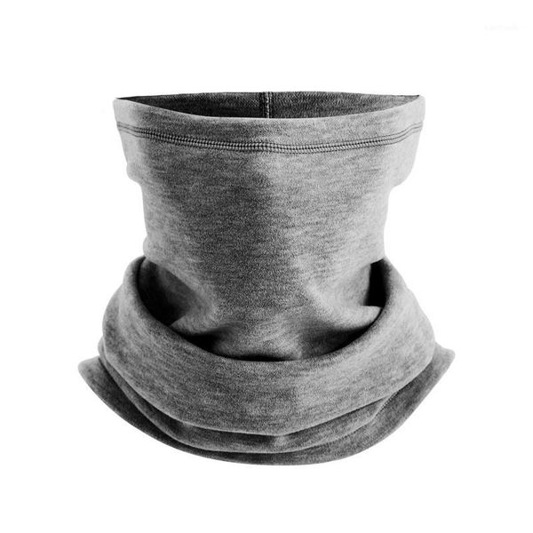 

winter neck warmer bandana tube scarf fleece pipe half face mask thermal skiing gaiter hiking cycling snowboard/1, Black