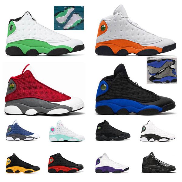 

13 13s men women basketball shoes bred cap and gown playground playoffs starfish aurora luck green hyper royal chicago sports sneakers