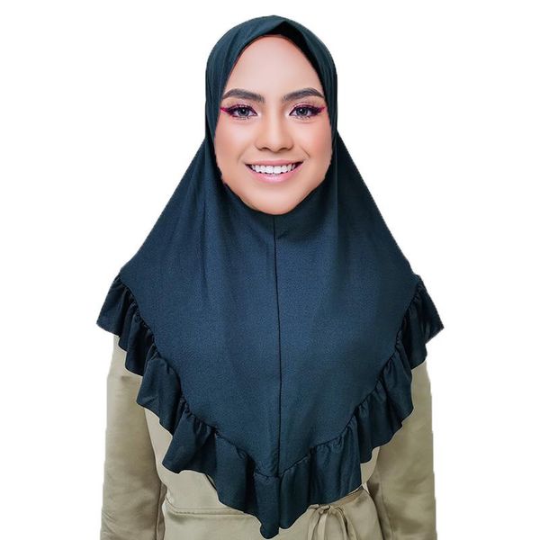 

2020 женщин простые пузырь джерси шарф шарф плиссированные hijab wrap сплошные мгновенные шали follard femme мусульманские hijabs готов носи, Blue;gray