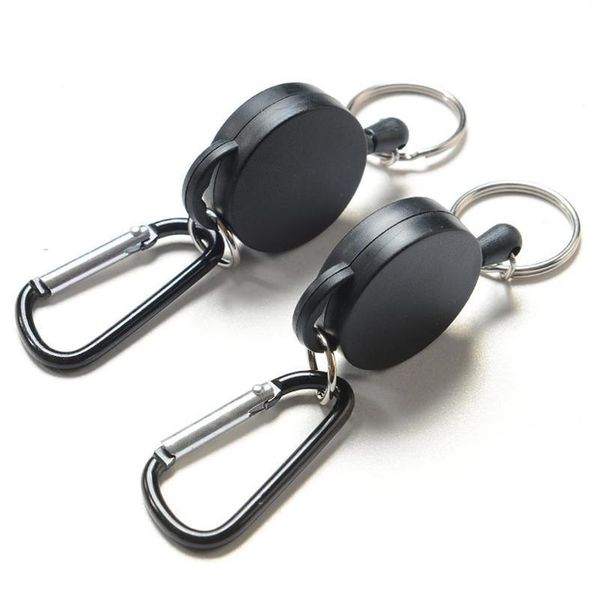 

adjustable outdoor telescopic wire rope key burglar keychain tactical retractable chain return key ring holder campi qylywq