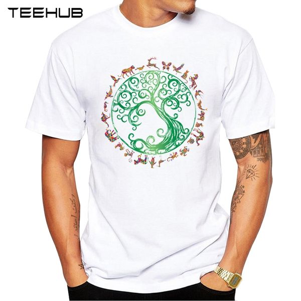 

new arrivals teehub cool men's fashion cycle of life design t-shirt short sleeve o-neck hipster tee sport hooded sweatshirt hoodie