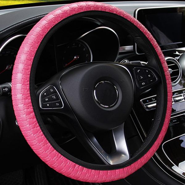 

leepee knit texture elastic car-styling interior accessories car steering covers artificial leather auto decoration
