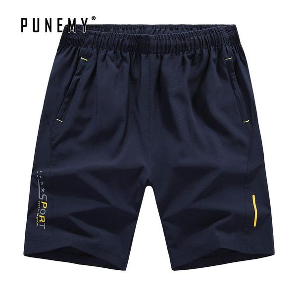 

mens shorts breathable dry sportswear 2020 summer beach plus size quick-drying shorts elastic joggers workout pants men, White;black