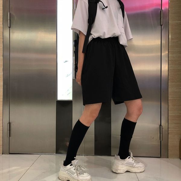 

bqzz3 хлопок 2020 трендовых сплошного цвета брюки случайных сыпучих pant sports pantsshorts спортивные прямые брюки падение случайным шорты, Blue