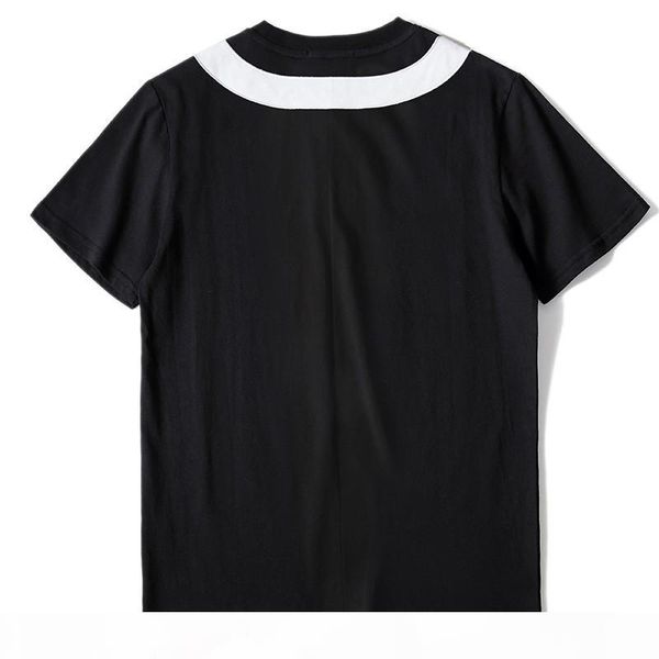 

summer t shirt double star tee casual letter print short sleeve black men stylist t shirt tees size s-xxl, White;black