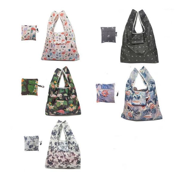 

storage bags 50pcs/lot fashion large folding shoppingbag tote handbag eco friendly foldable portable 11 colors1