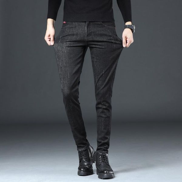 

men's jeans skinny men slim fit denim joggers stretch male jean pencil pants blue fashion casual hombre