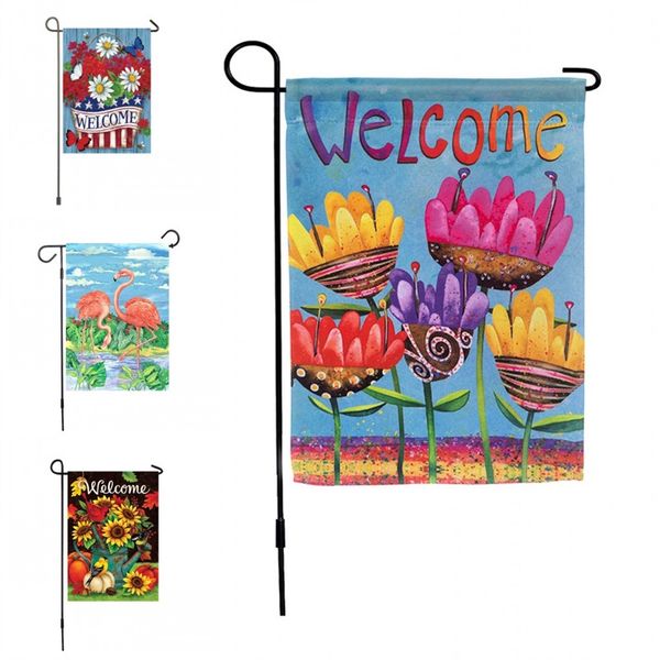 

daisy flag sublimation garden flags flower butterfly iron barrel honeybee five pointed star welcome cartoon sunflower 6 2ex f2