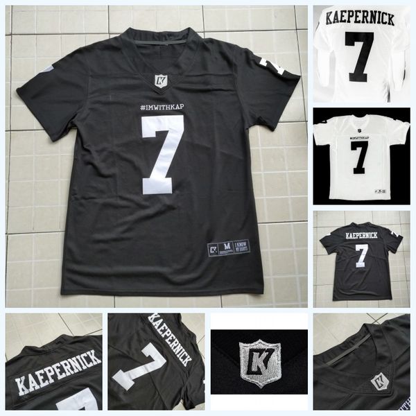 Fußballtrikots Imwithkap Fußballtrikot 7 Colin Kaepernick I'm With Wap American Football Trikot genäht Herren S-3XL Schneller kostenloser Versand