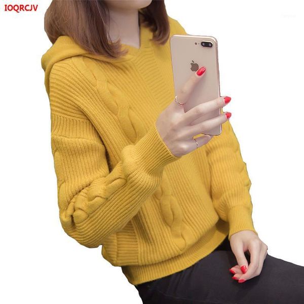 

new fashion woman solid hooded sweater female long sleeve pullover short soft jumpers ladies knit pull femme knitwear w15781, White;black