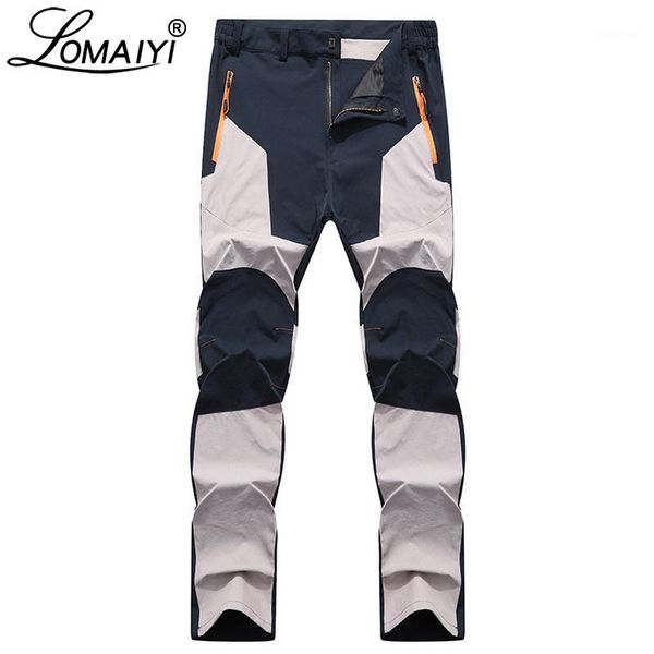 

lomaiyi elastic waterproof men's sweatpants spring autumn male slim fit work trousers joggers khaki tactical men pants am0421, Black