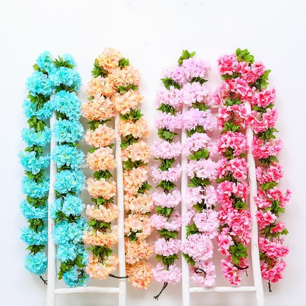 

decorative flowers & wreaths artificial flower cane cherry vines wall hanging living room indoor wedding home decor fake vine
