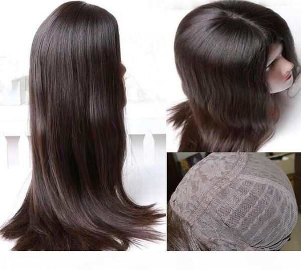 

8а класс человеческих волос natural color лучшего sheitels 4x4silk топ еврейских парики finest европейского волос девственница кошерных пари, Black;brown