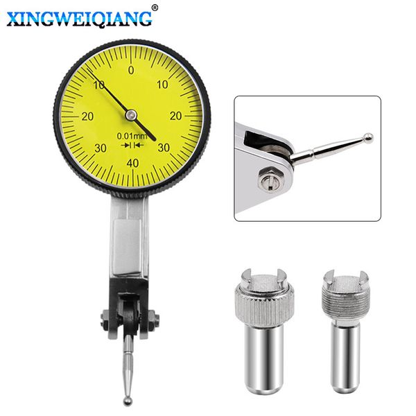Genaue Zifferblatt-Testanzeige Präzisionsmetrik mit Schwalbenschwanzschienen Mount 0-4 0.01mm Messgerät-Werkzeug 201116