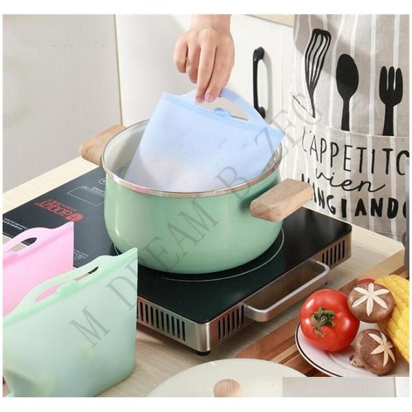 

fda reusable sile food preservation bag airtight seal food fresh storage container versatile cooking bag qylmrc lipper