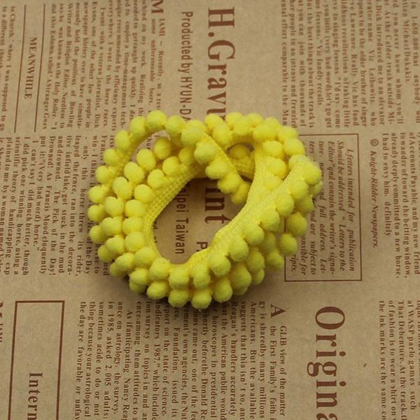 

20yards lot 1.1cm color pompom small ball cotton bohemian tassel trimming fringes for sewing clothes scarf curtains decoration h jllxop
