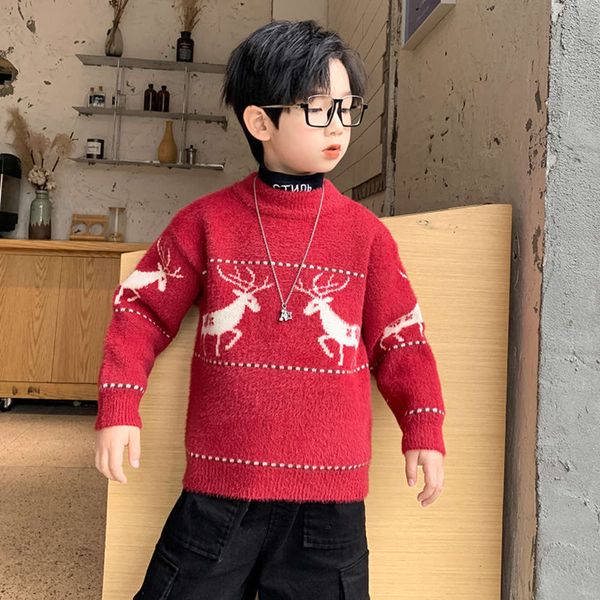 

for children's winter new mink sweater boys ixaddaga, Blue