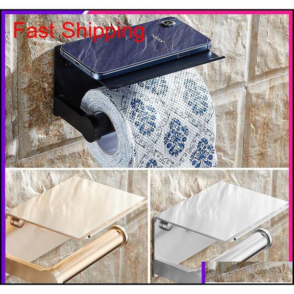 

black toilet roll holder with phone shelf tray rack space aluminum paper holder bathroom paper towel rack bathroom a qylbwj bdesports