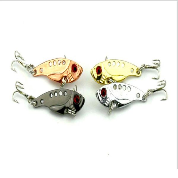 

1pcs 3.5cm 3.5g metal spoon wobbler fishing lure bass treble with 3 hooks vib lead fish artificial bait fishing crank b bbyero