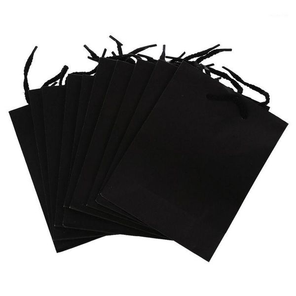 

packing bags 10x kraft paper gift bag black1