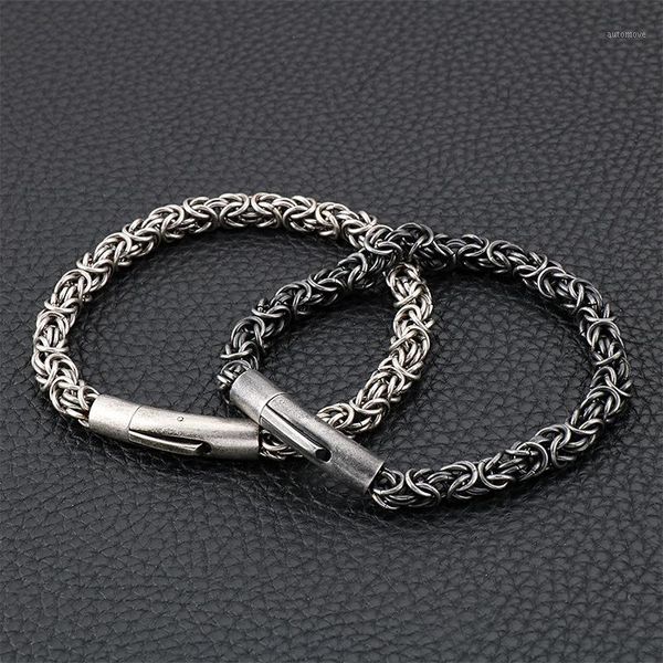 

new cross-border men's titanium steel hand-woven fashion bracelet1, Black