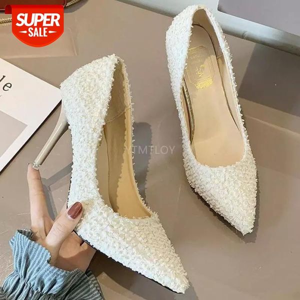 

women shoes pointed toe pumps suede leisure dress elegant high heels slip-on zapatos de vestir mujer luxury shoes #vd1t, Black
