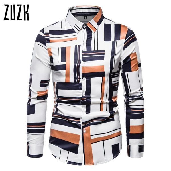 

2020 summer men's shirt british style men's long-sleeved slim shirt, White;black