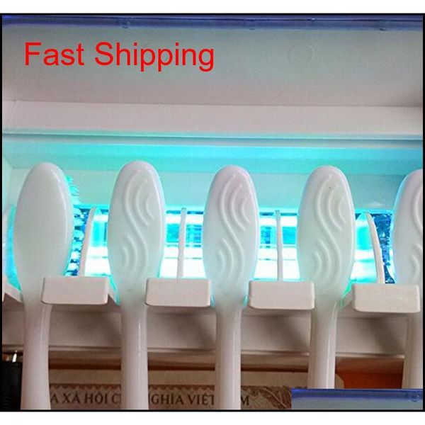 

3 -in -1 toothpaste dispenser toothbrush holder and toothbrush sanitizer sterilizer set wall mount stand toothbru qylzef bdenet